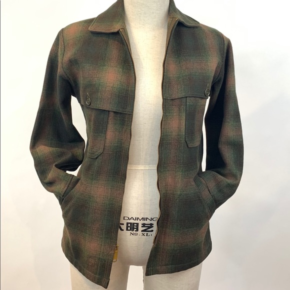 Vintage Woolrich Wool Zipper Buffalo Jacket - Picture 1 of 3